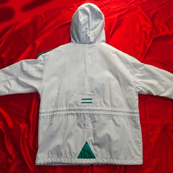 Cute White and Teal Raincoat - Picture 5 of 7